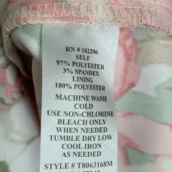 Connected Apparel Dress Size 10 Floral Sleeveless Dress with Back Zipper - Picture 5 of 6